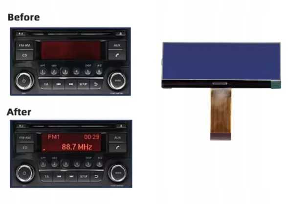 Китай WYŚWIETLACZ LCD RADIA NISSAN DACIA ДИСПЛЕЙ LCD РАДІО NISSAN JUKE NOTE DACIA DUSTER RENAULT КАПЮШОН