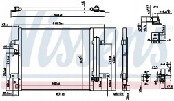 Nissens 941105 Конденсатор радіатора кондиціонування повітря 941105 nissens