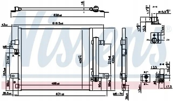 Nissens 941105 Конденсатор радіатора кондиціонування повітря 941105 nissens