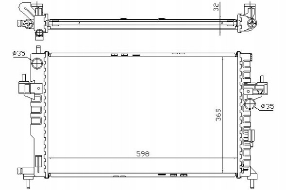 Nissens NIS63009A(iMOTO) Охолоджувач двигуна chevrolet corsa opel combo comb + набір водія #37
