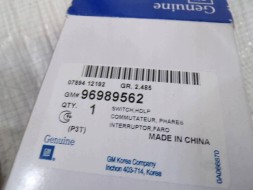Opel OE 96989562-bdgczesci-3dfad4-4f839a Opel Mokka Перемикач фар Buick Encore I 96989562 НОВИЙ ОРИГІНАЛ