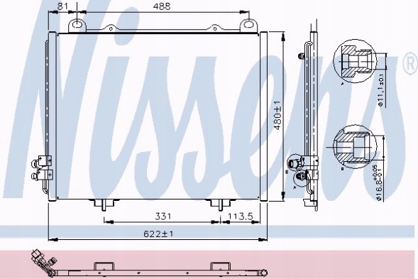 Nissens 94285 Конденсер mercedes e клас 95-99 w210 nissens