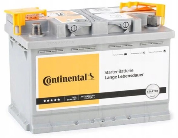 Continental 2800012023280 Акумулятор 12в 80аг 750а l3 2800012023280
