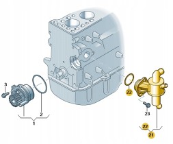 Volkswagen OE ASO VW AUDI ТЕРМОСТАТ ДИЗЕЛЬ 1.6 - 03L121111AN
