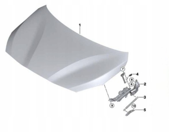 BMW OE 41009632502 BMW 2 F45 F46 ТУРЕР 14-21 шарніри капота ORG