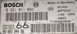 Groupe PSA 0281011083 9648394480 BEZ IMMO przygotowany w SDK Блок керування 0281011083 9648394480 БЕЗ IMMO
