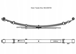 PSF 482100K700 Ресора Toyota Hilux задня 5-перова (3+2) від 2015