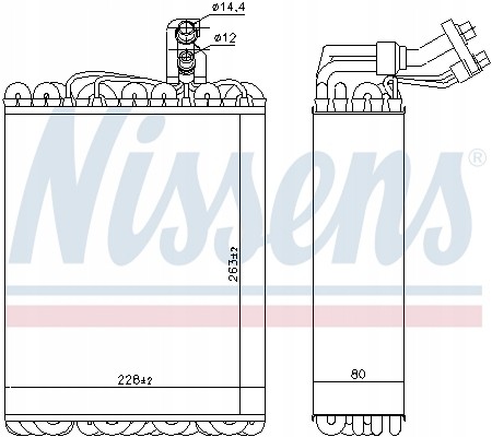Nissens 92135 Випарник nissens для vw golf iv 1.6 1.8 1.9 tdi 2.0
