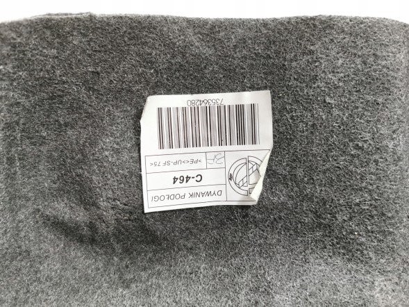 Fiat OE Килимок, підлогове покриття для FIAT PANDA 2003- OE 735364280