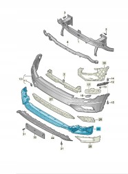 Volkswagen OE 5NA805903G9B9 спойлер ASO VW