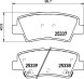 P30094 BREMBO Комплект гальмівних колодок з 4 шт дисків