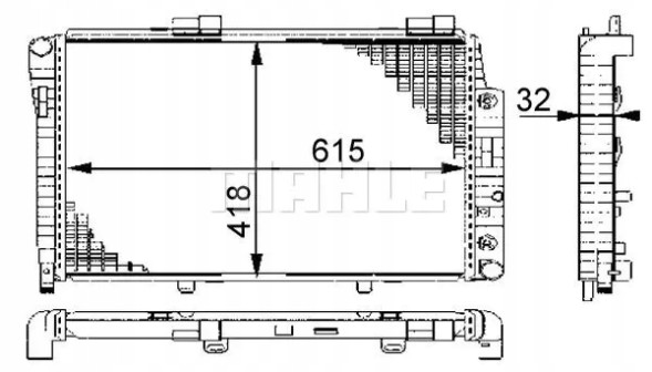 Mahle CR 270 000S Охолоджувач води cr 270 000s mahle мерседес