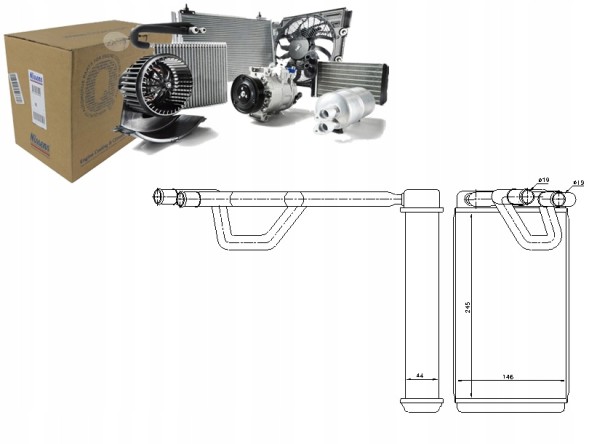 Nissens PRO/72209 NIS Обігрівач (245х147х44) nissan murano і np300 np3 + помічник зіткнення #34