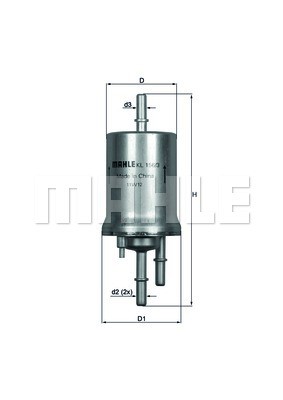 KL156 3 MAHLE ORIGINAL Фільтр палива