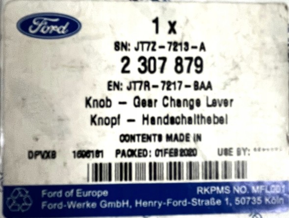 Ford OE Ручка перемикання передач Ford Fiesta Ford Courier 2018 2307879