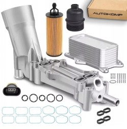 Autokomp 5906752332237 Основа корпусу масляного фільтра, охолоджувач для Dodge Chrysler Jeep 3.6, покращена версія.