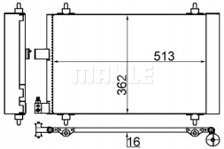 Mahle AC 585 001S Конденсатор радіатора кондиціонування повітря ac 585 001s mahle