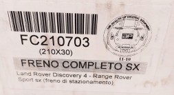 LAND ROVER OE АНКЕРНИЙ ДИСК ЛІВА ГАЛЬМІВНА ЩЕЛЕПА FC210703 DISCOVERY 4