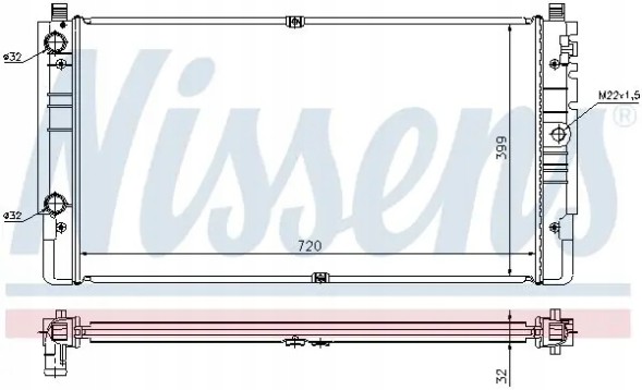 Nissens 65238A Охолоджувач води 65238a nissens vw транспортер