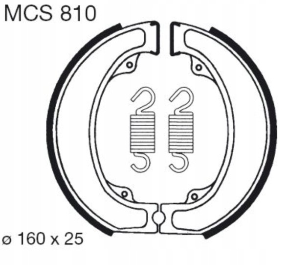 TRW MCS810 ЗАДНІ ГАЛЬМІВНІ КОЛОДКИ TRW Honda XL500S '79-82
