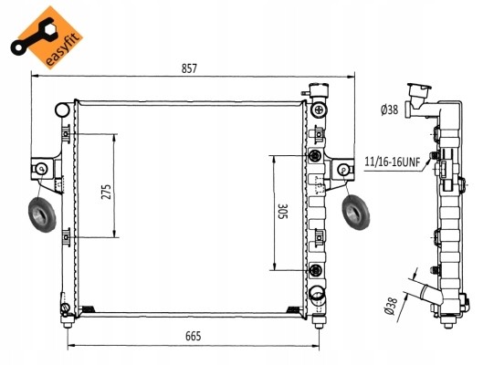 NRF 58113 Радіатор охолодження nrf 58113