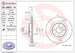 09 8903 14 BREMBO Диск гальмівний