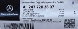 Mercedes-Benz OE A2477202807 ПЛАНКА НИЖНЯ ПЕРЕДНІХ ЛІВИХ ДВЕРЕЙ MERCEDES GLB 247