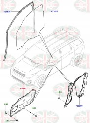 Land Rover OE Оздоблення передніх правих дверей Discovery Sport L550 LR127992