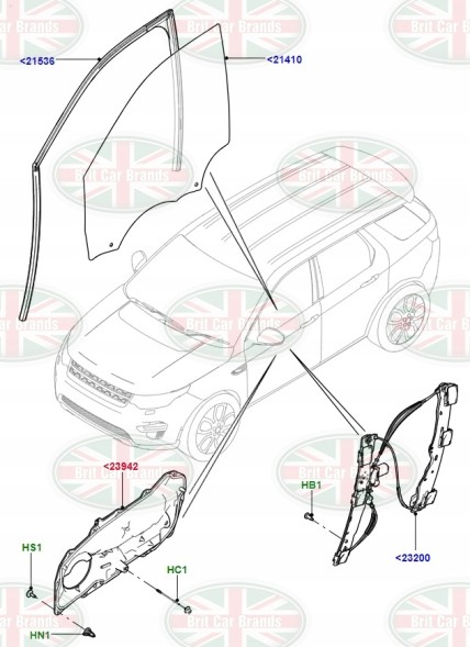 Land Rover OE Оздоблення передніх правих дверей Discovery Sport L550 LR127992