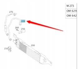 Mercedes-Benz OE A1645005372 Шнур масляного радіатора asb mercedes мл w164 r 251