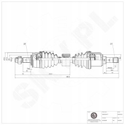 ESEN SKV 40SKV202 Skv привідна піввісь 40skv202 / 217111 / # 151 - передня права ; abarth