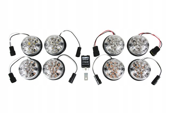 OEM GL1191 Комплект LED ліхтарів (передні + задні) CLEAR для Land Rover Defender WIPAC