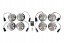 OEM GL1191 Комплект LED ліхтарів (передні + задні) CLEAR для Land Rover Defender WIPAC