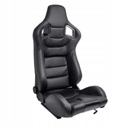 Autostyle 8714767620587 Автомобільне крісло AutoStyle RK SS 73LBS чорна екошкіра з блискавками