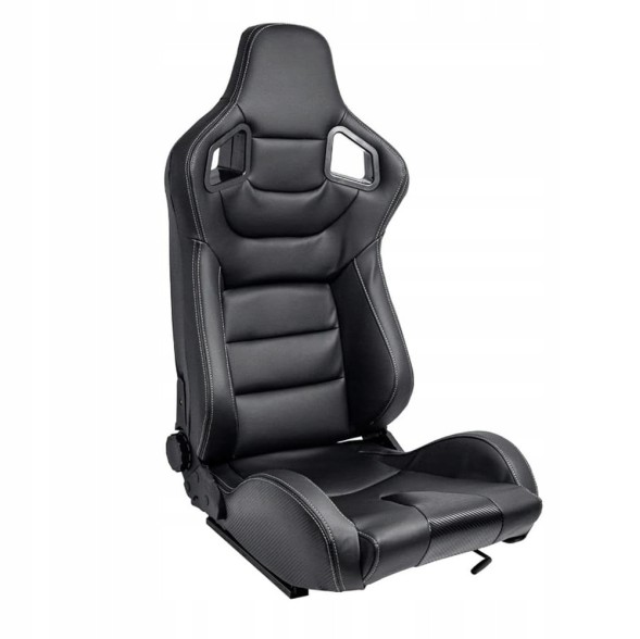 Autostyle 8714767620587 Автомобільне крісло AutoStyle RK SS 73LBS чорна екошкіра з блискавками