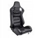 Autostyle 8714767620587 Автомобільне крісло AutoStyle RK SS 73LBS чорна екошкіра з блискавками