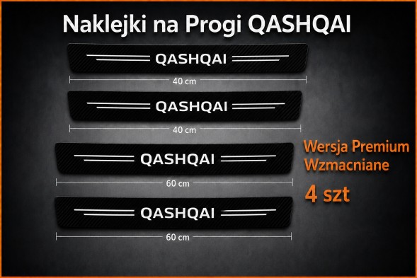 Chiny 14033324 4 шт. - Захисні наклейки на пороги дверей Nissan Qashqai Micra Trail Premium