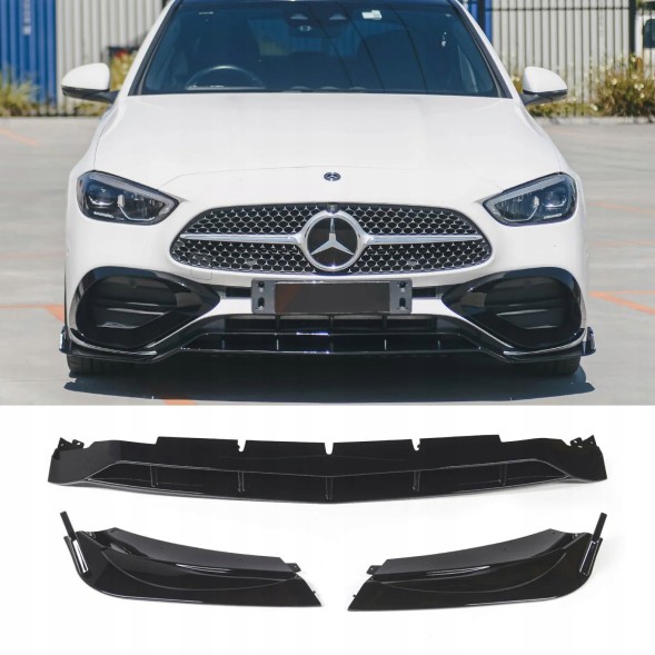 Китай 63MB-C-206-SPR Спліттер переднього бампера Mercedes W206 22–25 &amp; C43 / C63 стиль AMG / Чорний Глянець