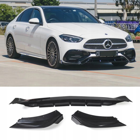 Китай 63MB-C-206-SPR Спліттер переднього бампера Mercedes W206 22–25 &amp; C43 / C63 стиль AMG / Чорний Глянець