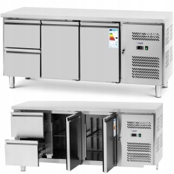 Китай WEW-SC-HP-1023949 Холодильний стіл Royal Catering 2 камери 417л -2 до -10°C 275Вт для закладів харчування