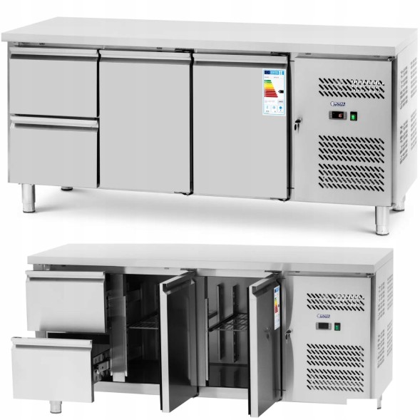 Китай WEW-SC-HP-1023949 Холодильний стіл Royal Catering 2 камери 417л -2 до -10°C 275Вт для закладів харчування