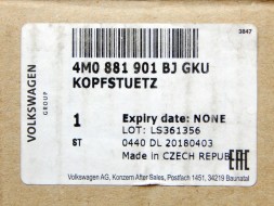 Audi OE 4M0881901BJ GKU ПІДГОЛОВНИК СИДІННЯ ЛІВИЙ ВОДІЯ 4M0881901BJ AUDI Q7 Q8 4M OE ASO