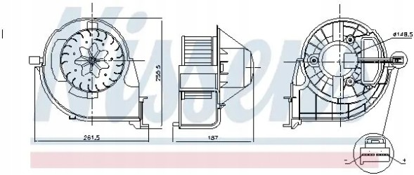 Nissens 87802 Повітродувка вентилятор припливна 87802 nissens bmw x5