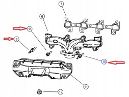 Dorman 03425 НАБІР ГВИНТІВ КОЛЕКТОРА JEEP GRAND CHEROKEE WJ 4.7 1999-2004 DURANGO