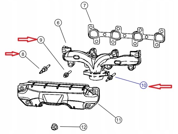 Dorman 03425 НАБІР ГВИНТІВ КОЛЕКТОРА JEEP GRAND CHEROKEE WJ 4.7 1999-2004 DURANGO