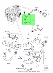 Land Rover OE LR092130 LR122821 LR171244 H4P38B535AB H4P3-8B535-AB H4P38B535AE H4P3-8B535-AE Коротун води холодильний RANGE ROVER SPORT VELAR LR171244