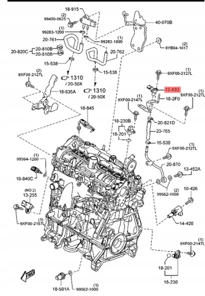 Mazda OE GP| CZUJNIK KOMPLET, SHY6-18-W00, SHY618W00, SH02-CK-5204, SH02CK5204 ORYGINAŁ Mazda 3 6 cx-5 cx5 | двигун 2.2d | датчик тиску вихлопних газів оригінал