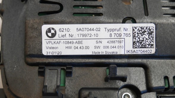 BMW OE BMW G20 G21 G22 G23 ЛІЧИЛЬНИК ГОДИННИКІВ ЄВРОПА 5A07044