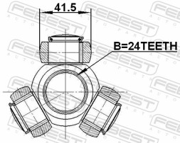 2116 TC718TDCI FEBEST Шарнір трипоїд