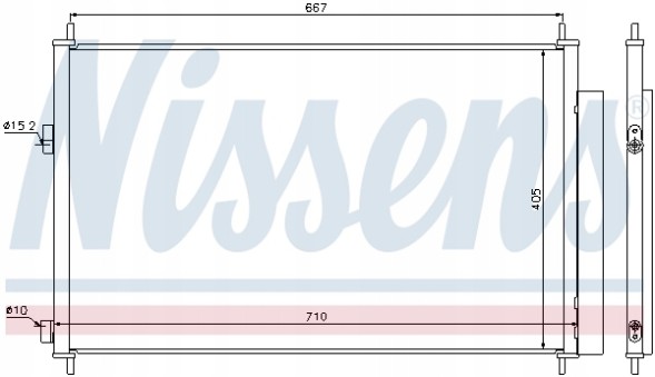 Nissens 86219036 NIS Конденсатор, кондиціонер nissens 940021